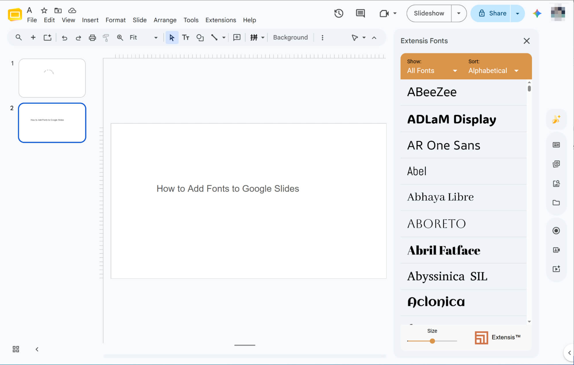 activating new fonts