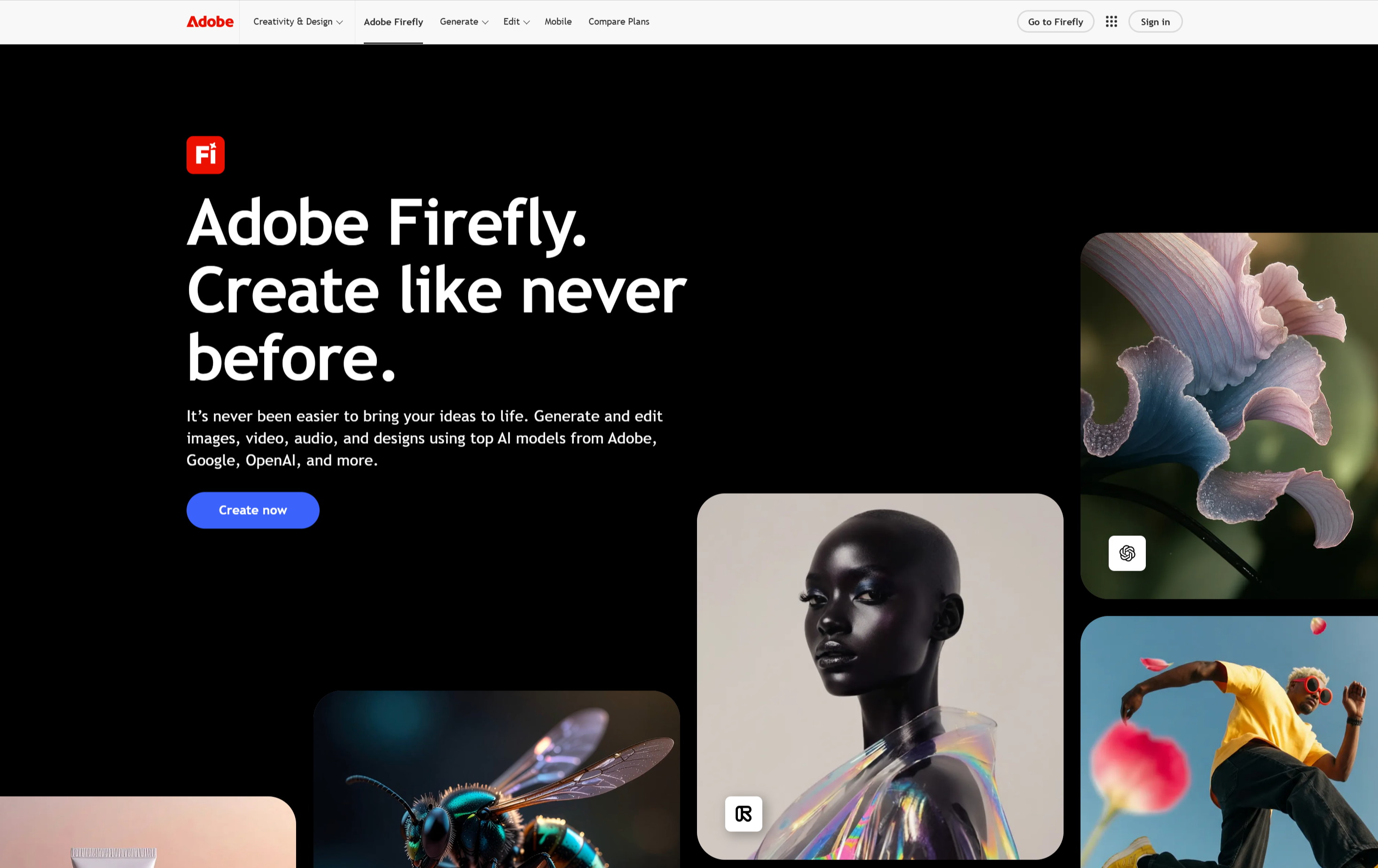 프리미어 프로 등 어도비 생태계와 네이티브로 연동되는 Adobe Firefly 비디오 생성형 채우기 화면
