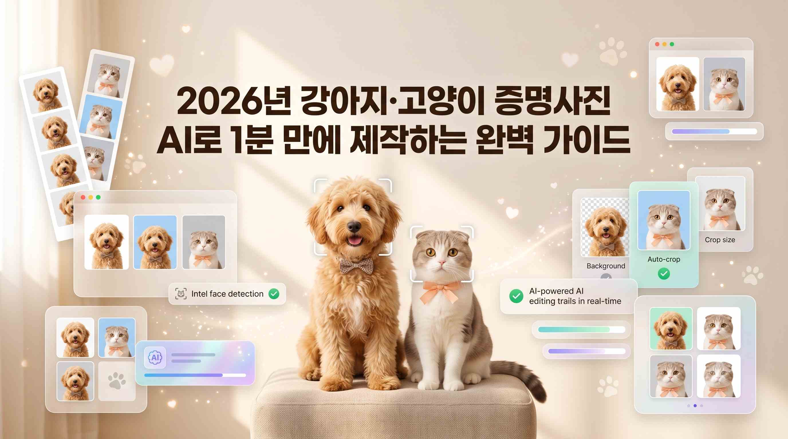 강아지와 고양이 증명사진을 AI로 1분 만에 제작하는 완벽 가이드