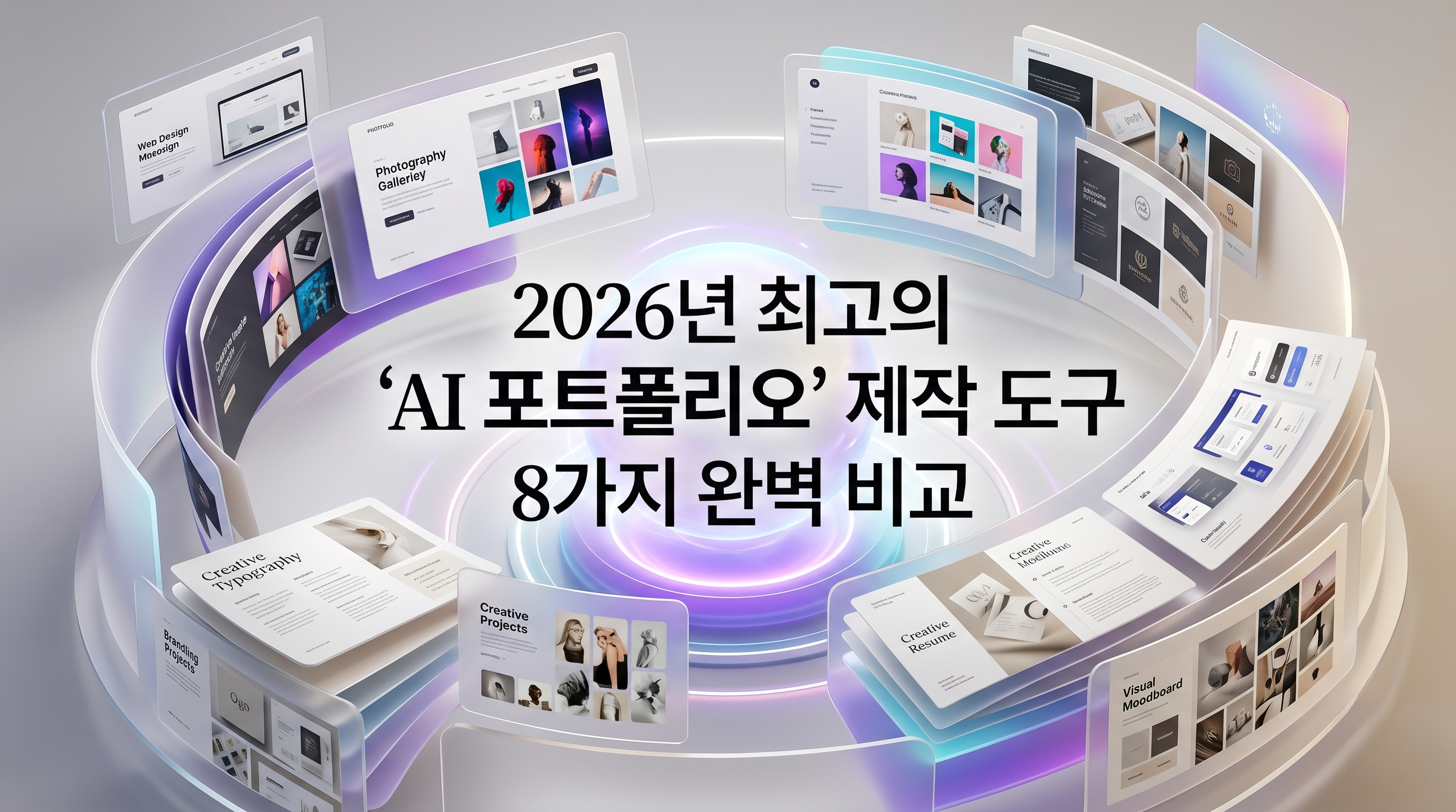 2026년 최고의 'AI 포트폴리오' 제작 도구 8가지 완벽 비교 (무료 포트폴리오 AI 추천)