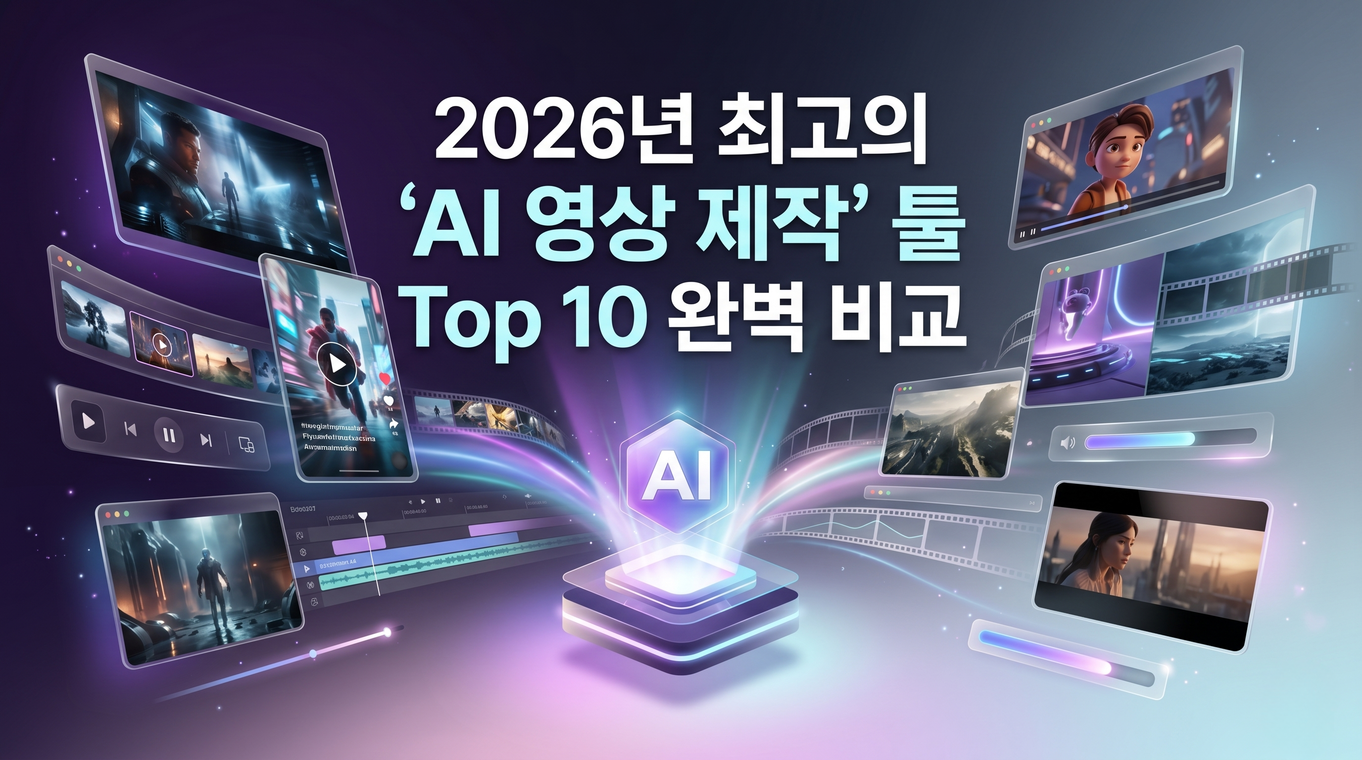 2026년 최고의 'AI 영상 제작' 툴 Top 10 완벽 비교 (상업용 AI 영상 및 비디오 생성기 추천)