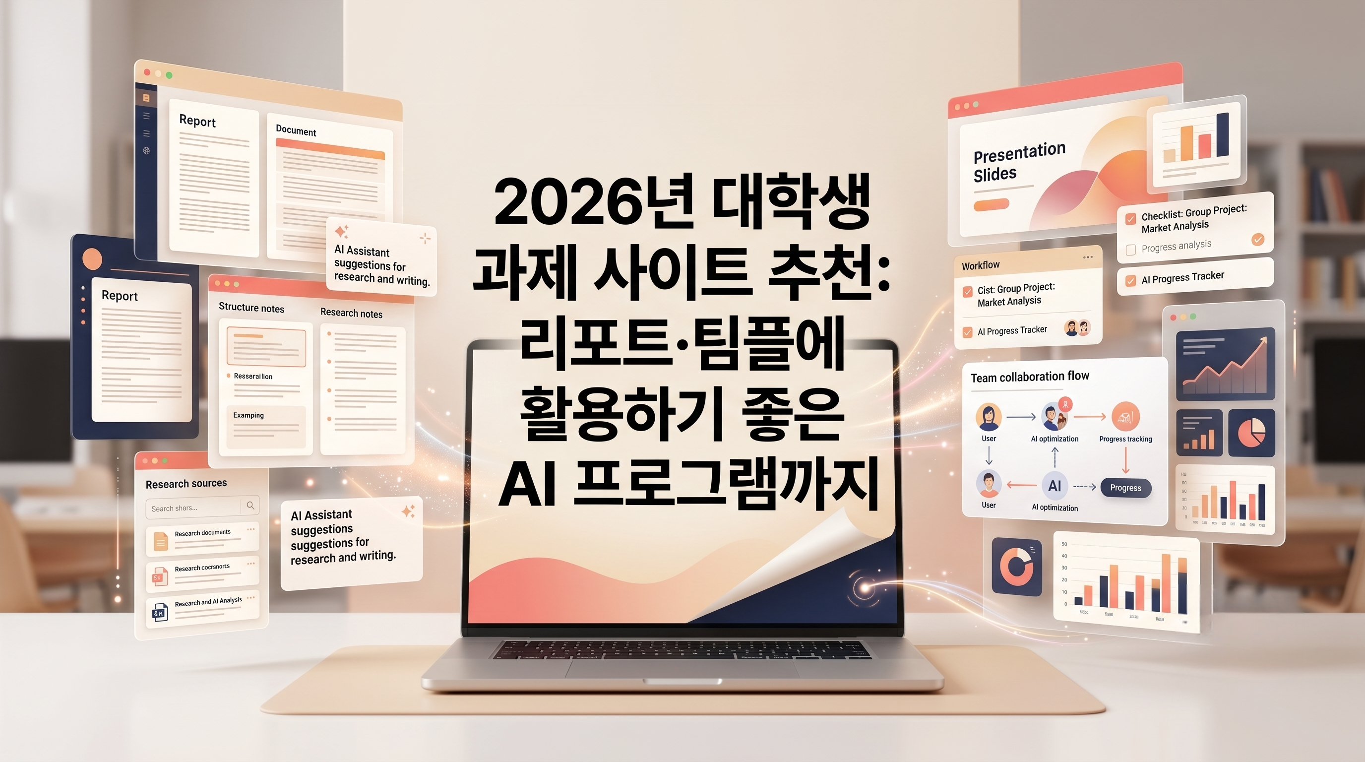 2026년 대학생 과제 사이트 추천: 리포트·팀플에 활용하기 좋은 AI 프로그램까지