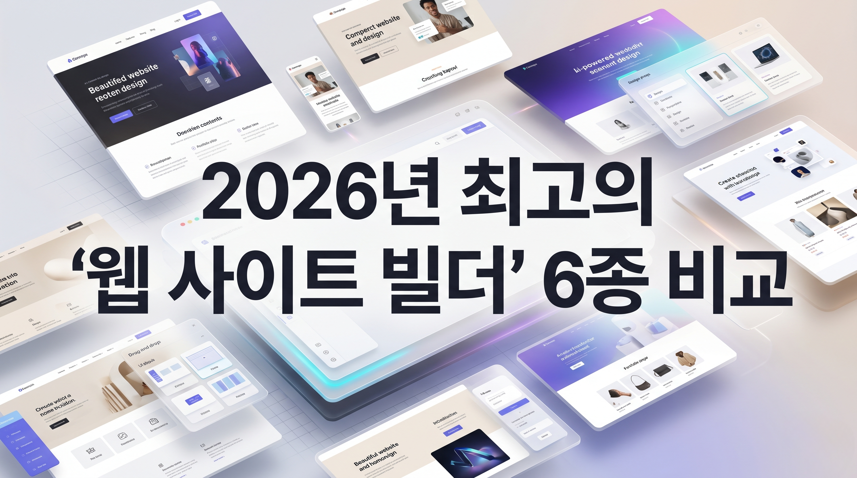 2026년 최고의 '웹 사이트 빌더' 6종 비교 (초보자를 위한 '웹 사이트 만드는 사이트' 추천)