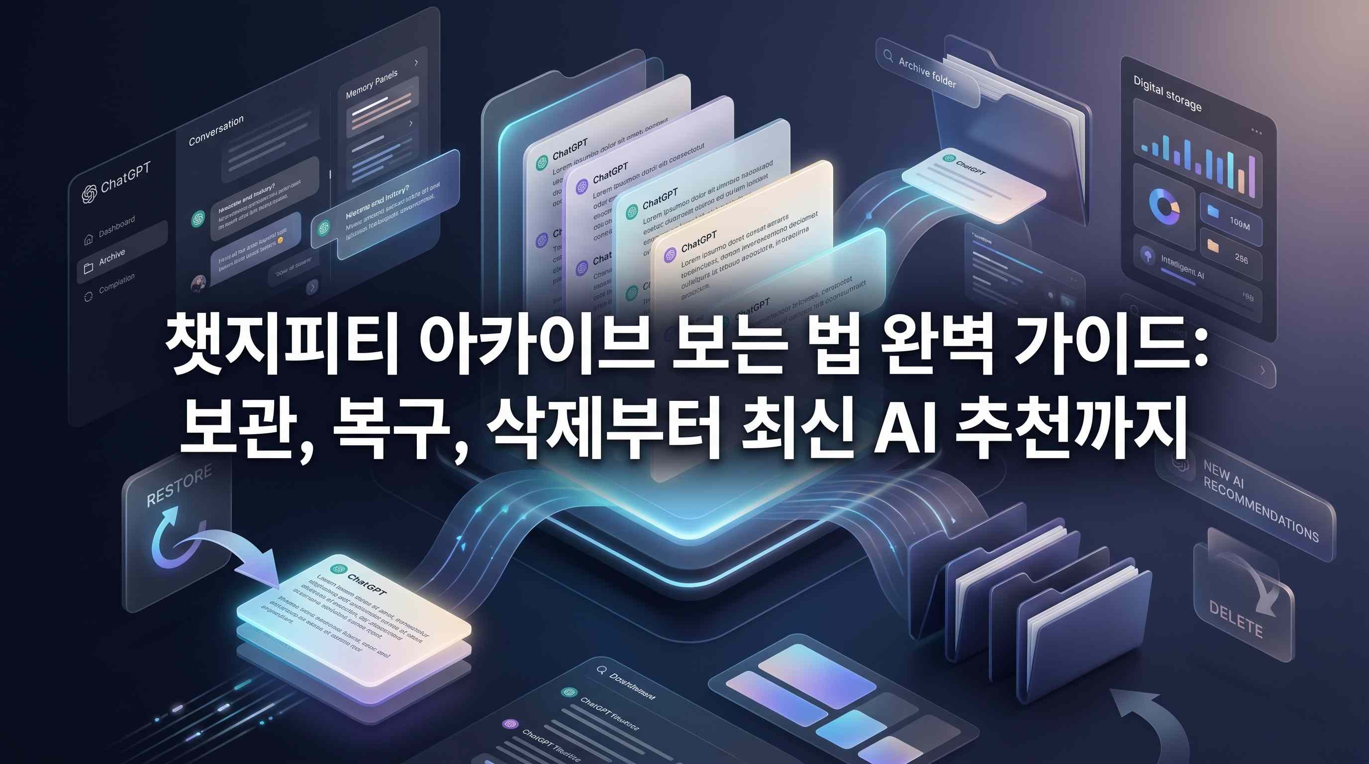 챗지피티 아카이브 보는 법 및 대화 보관, 복구, 삭제 방법 완벽 가이드
