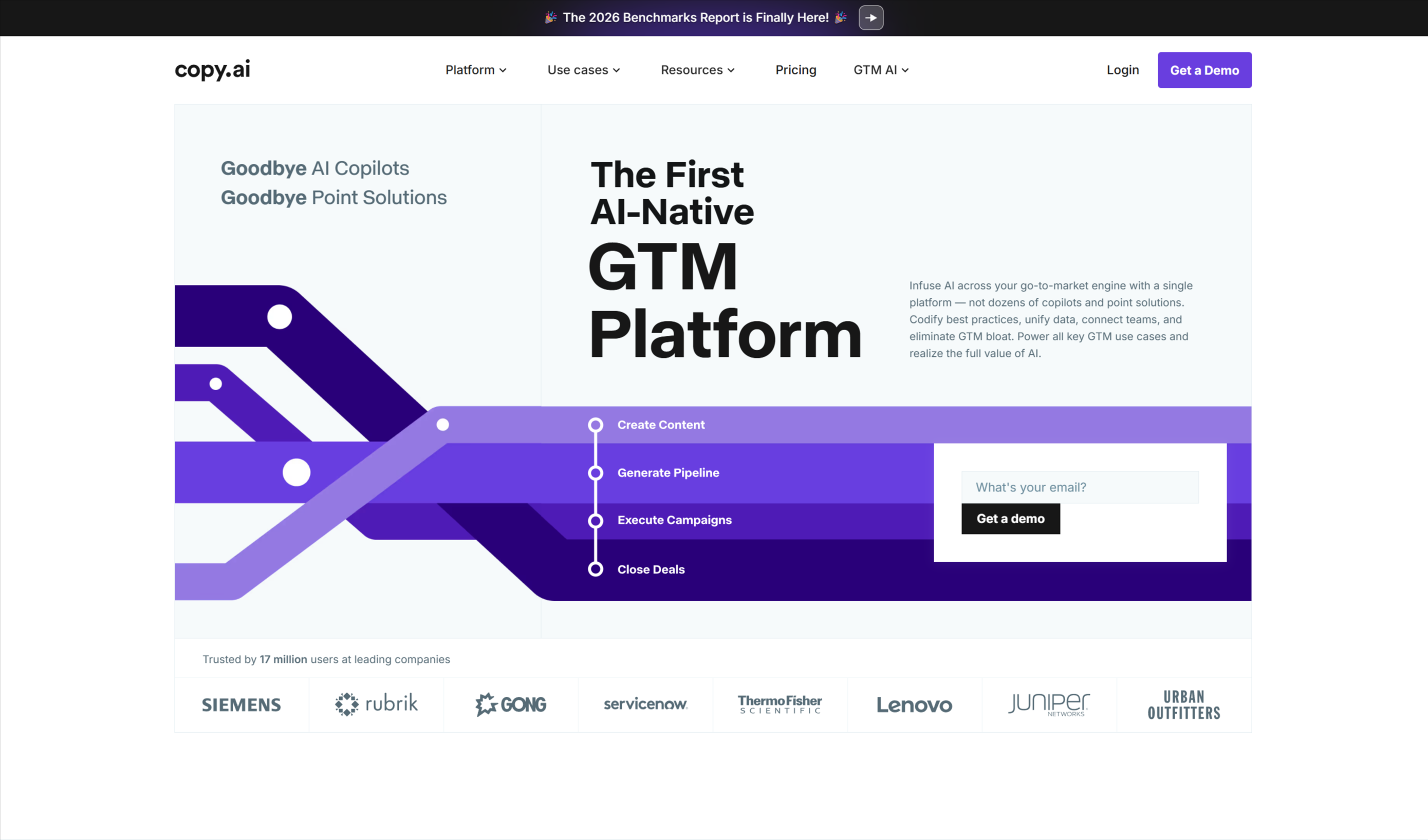 Copy.ai의 B2B 세일즈 및 이메일 아웃리치 워크플로우 자동화 인터페이스 화면