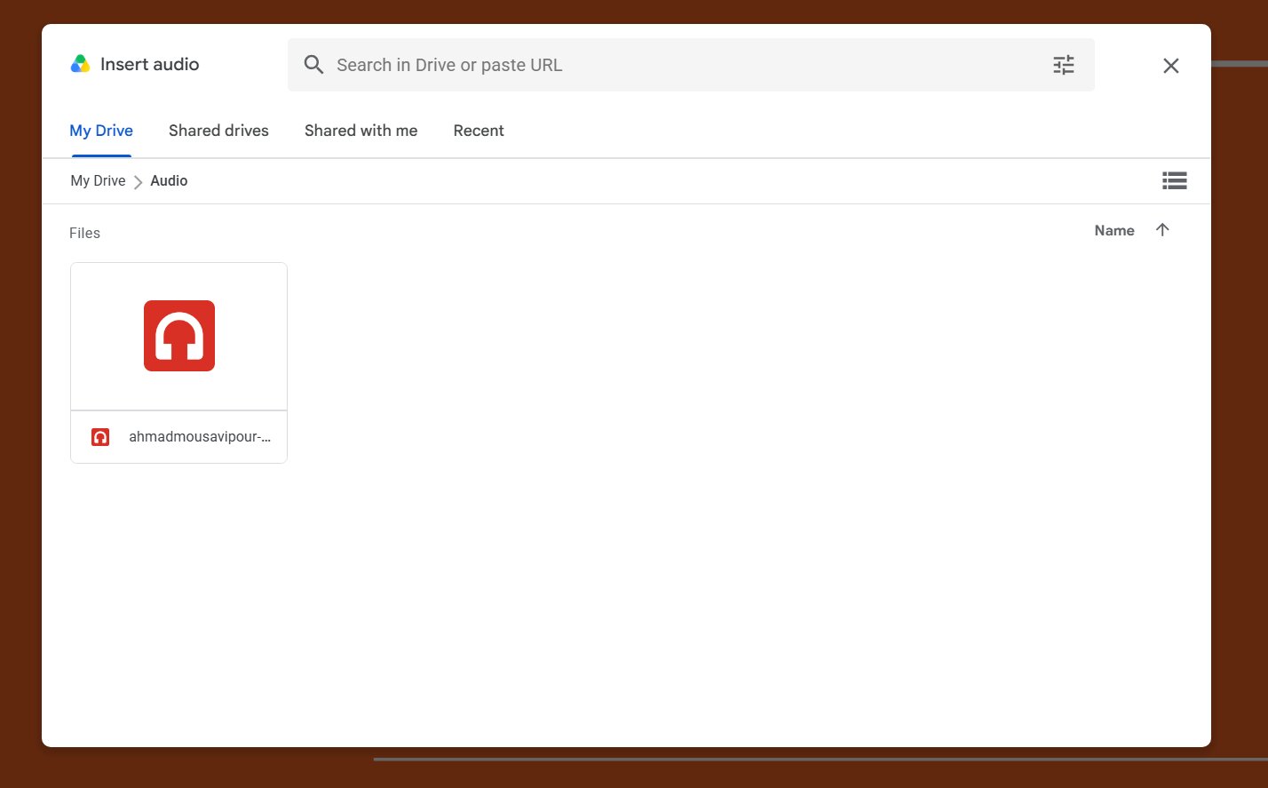 Find Your Audio File And Double Click