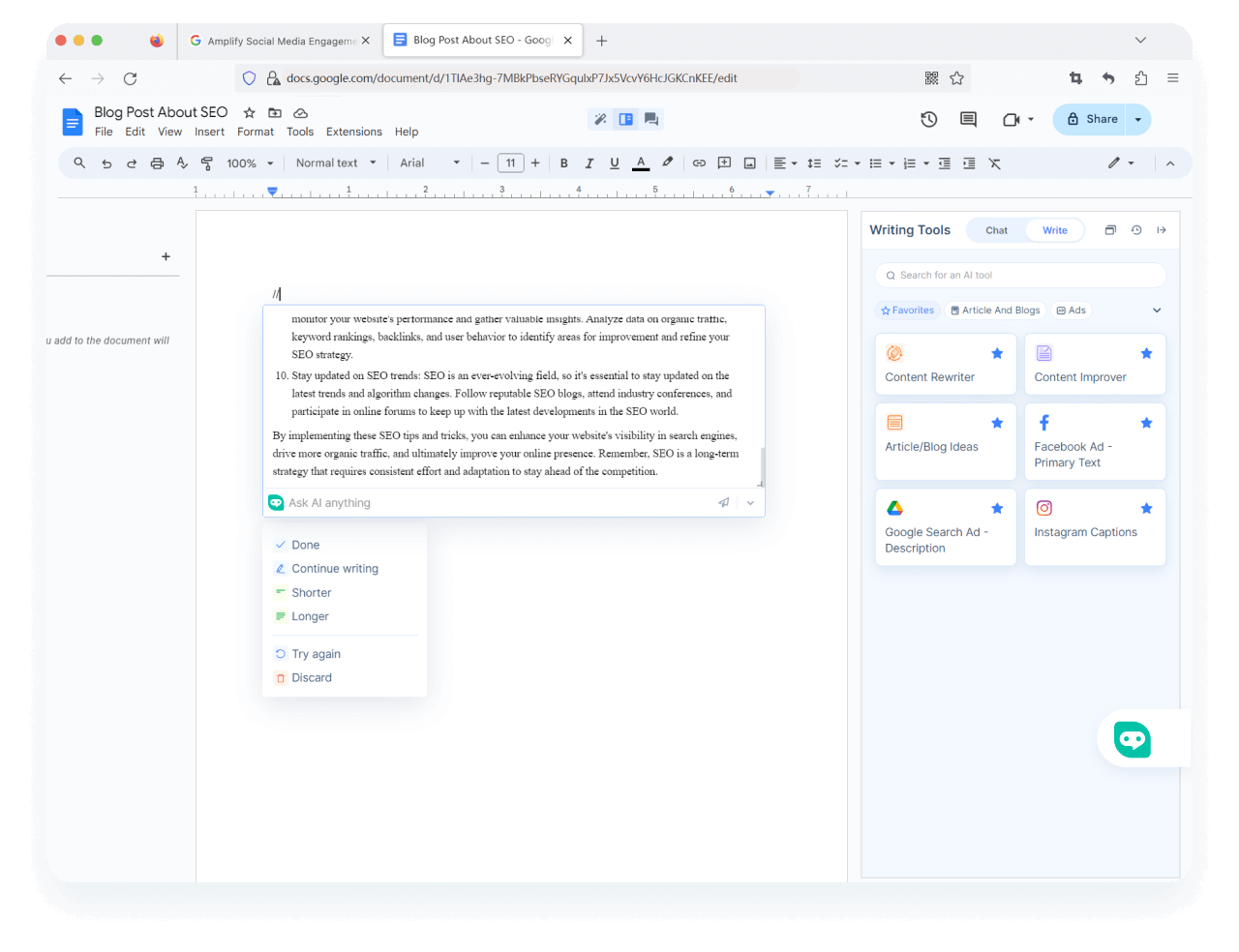 اكتب في Google Docs كما هو الحال في <span class="text-[#00D3B6]">Notion AI</span>