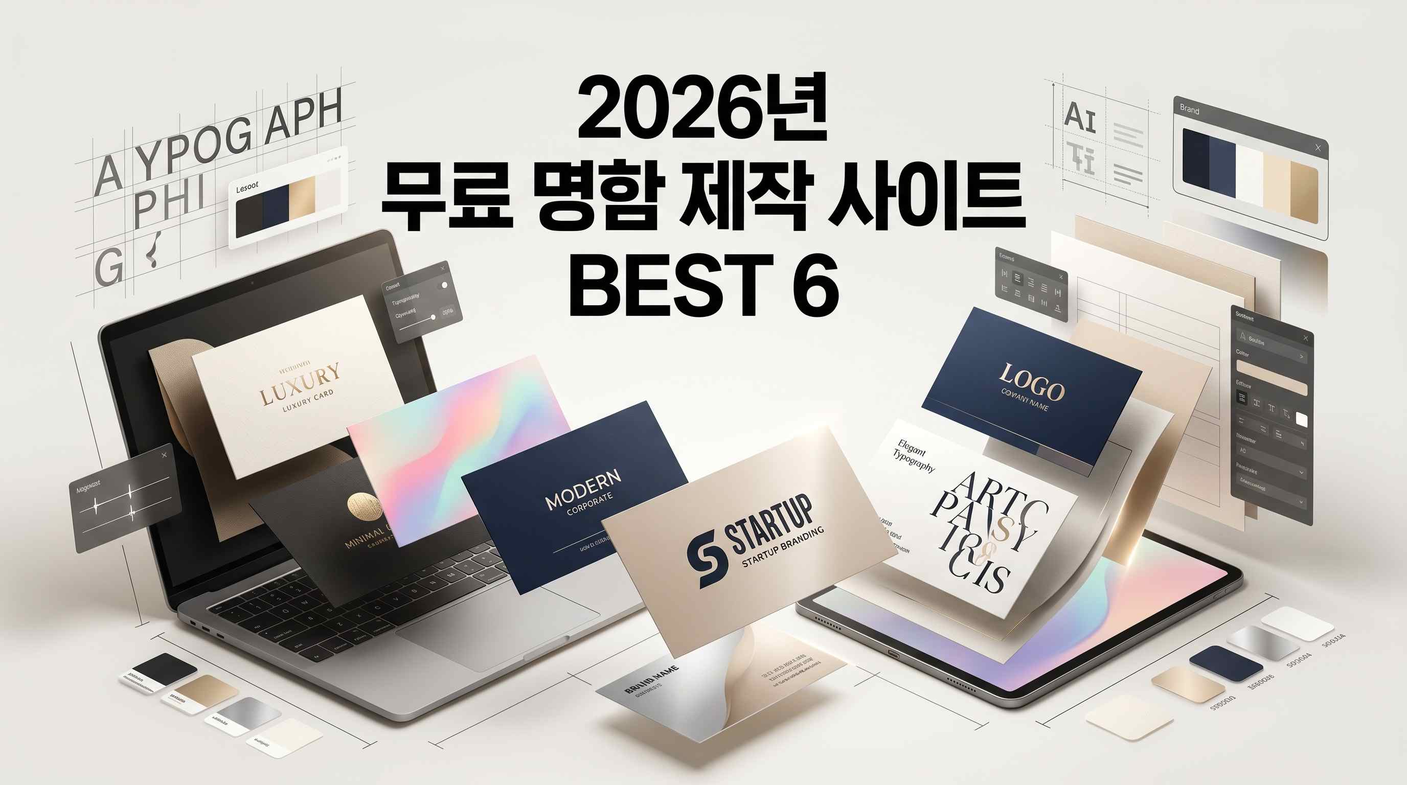 2026년 무료 명함 제작 사이트 BEST 6 (디자인부터 AI 브랜딩 문구까지)