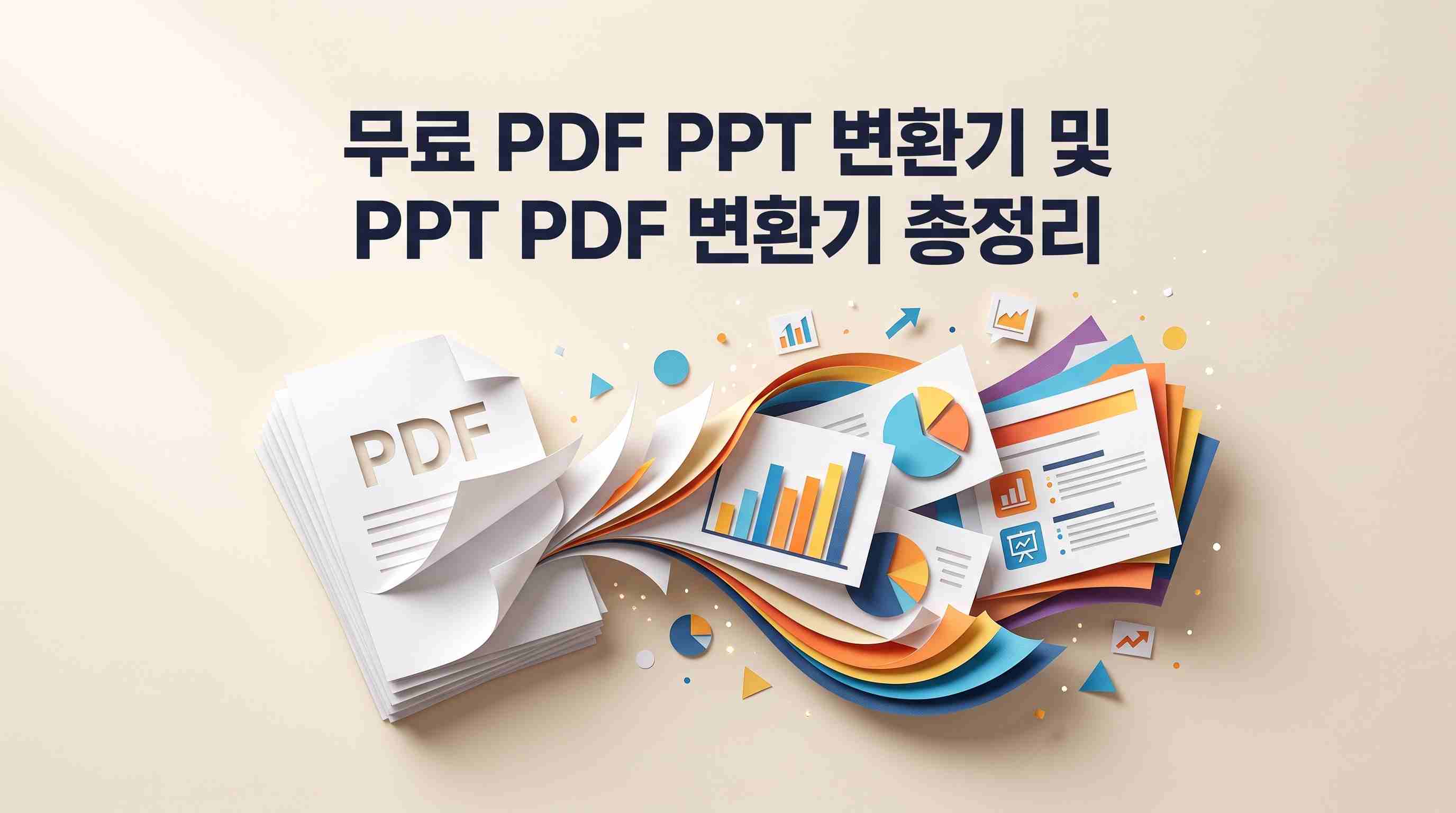 업무 효율을 높이는 무료 PPT PDF 변환기 추천 BEST 5 (용량 한도 비교 및 역변환 팁)