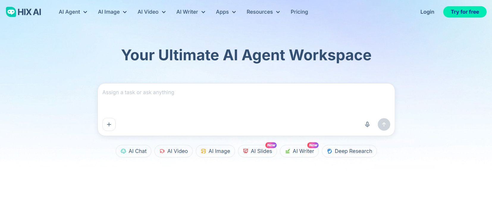 HIX AI Homepage