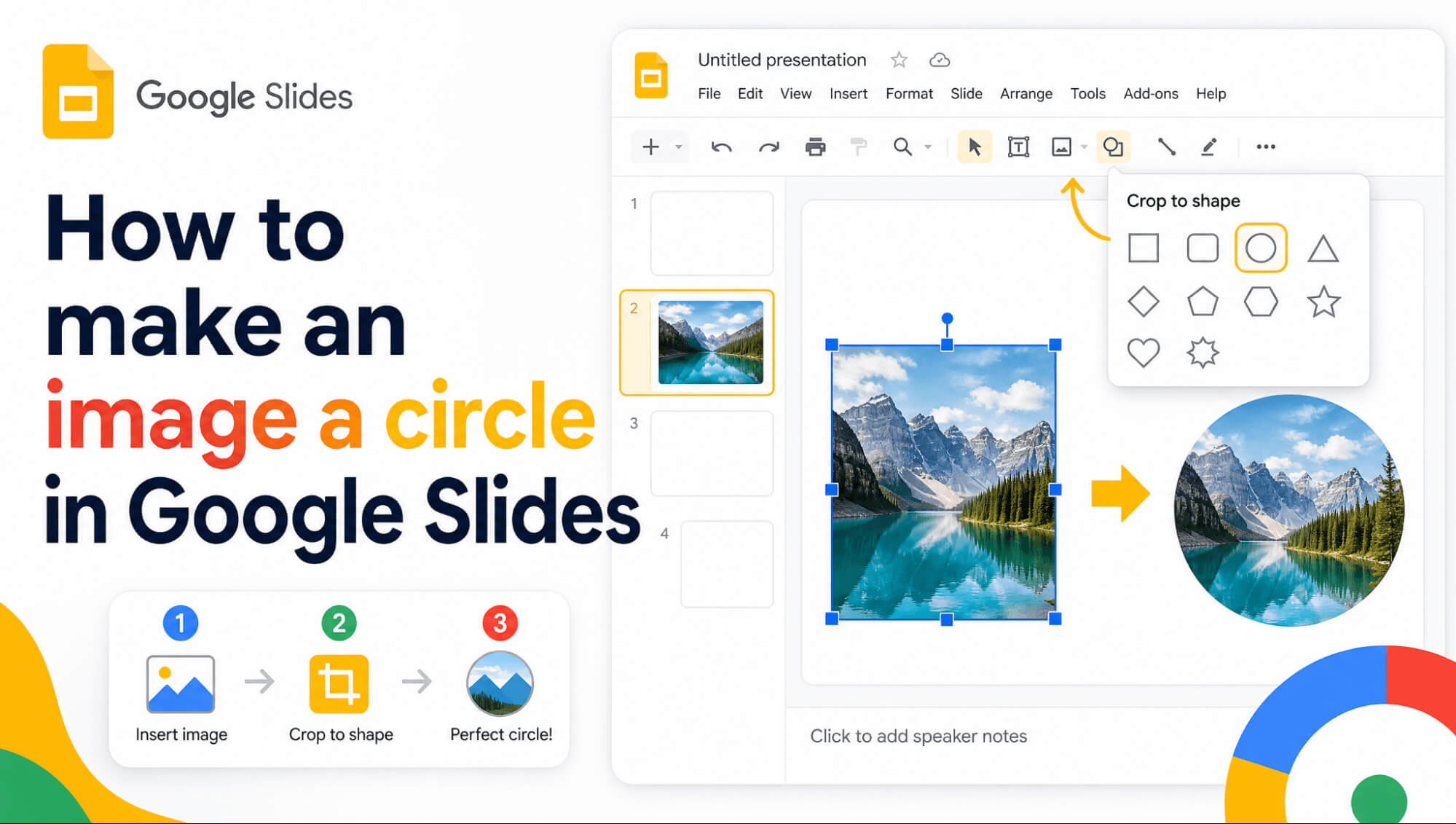 how to make an image a circle in google slides