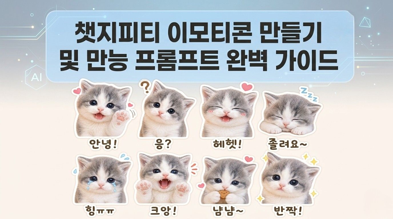 똥손도 3분 컷! 챗지피티 이모티콘 만들기 및 만능 프롬프트 완벽 가이드