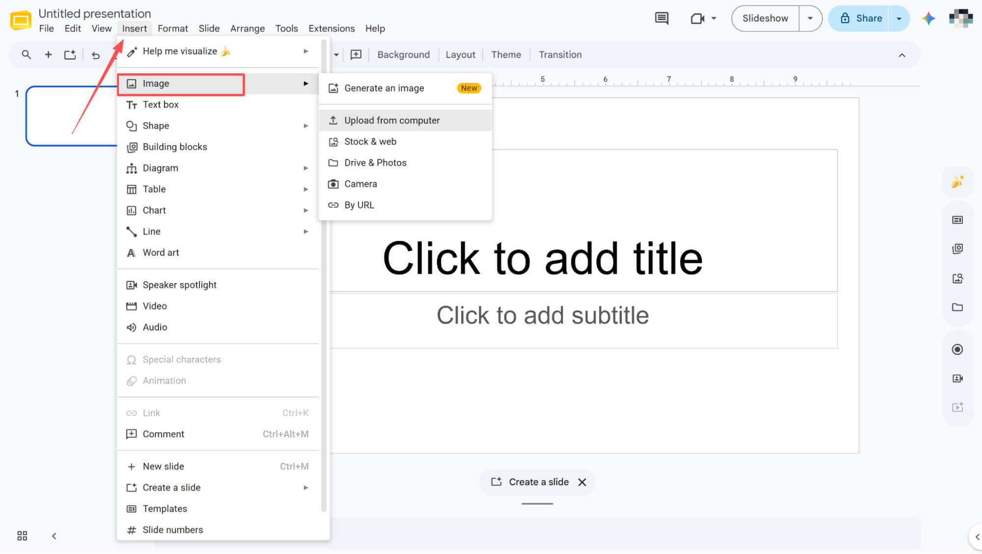inserting images into google slides
