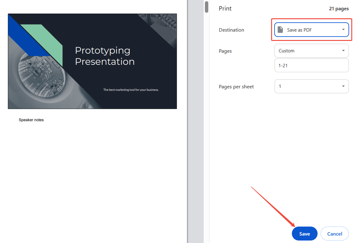 Save As PDF (Optional Backup)