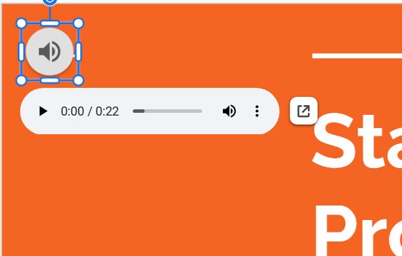 Speaker Icon Will Appear On Your Slide