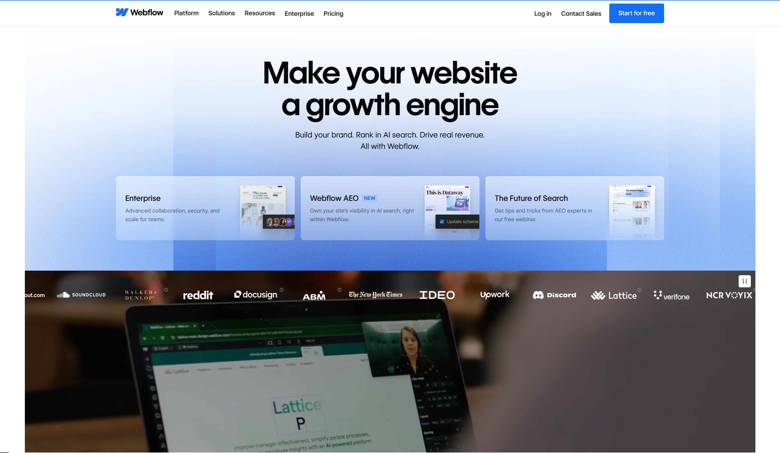 전문 웹 디자이너를 위한 Webflow의 픽셀 단위 프론트엔드 제어 및 시각적 코딩 캔버스